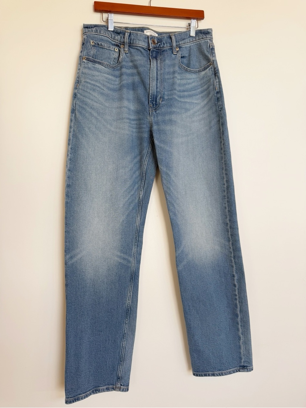Banana Republic Men’s Authentic Straight Light Wash Denim Jeans